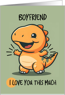 Boyfriend Cartoon Kawaii Dino Love card