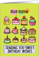 Papaw Happy Birthday Sweet Kawaii Birthday Cakes card