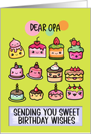 Opa Happy Birthday Sweet Kawaii Birthday Cakes card