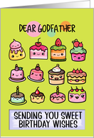 Godfather Happy Birthday Sweet Kawaii Birthday Cakes card