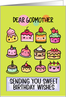 Godmother Happy Birthday Sweet Kawaii Birthday Cakes card