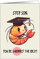 Step Son Congratulations Graduation Shrimp card