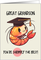 Great Grandson Congratulations Graduation Shrimp card