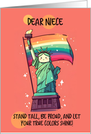 Niece Happy Pride Kawaii Rainbow Lady Liberty card