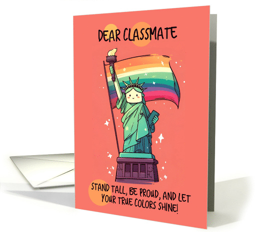 Classmate Happy Pride Kawaii Rainbow Lady Liberty card (1842096)