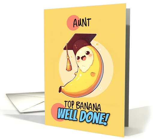 Aunt Congratulations Graduation Kawaii Banana card (1842244)