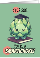 Step Son Congratulations Graduation Kawaii Artichoke card