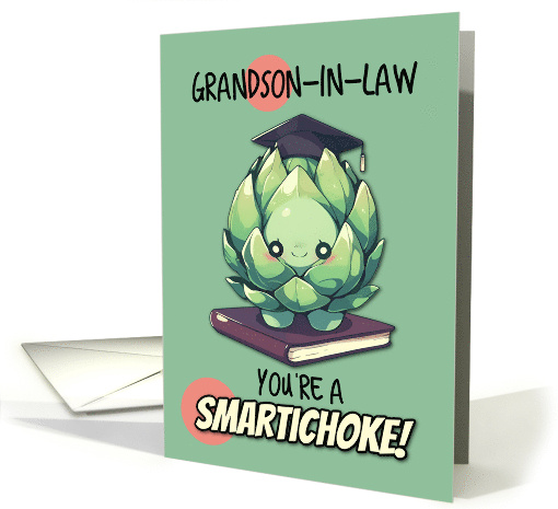 Grandson in Law Congratulations Graduation Kawaii Artichoke card