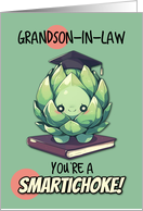 Grandson in Law Congratulations Graduation Kawaii Artichoke card
