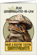 Granddaughter in Law Happy Birthday Country Cowboy Toad card