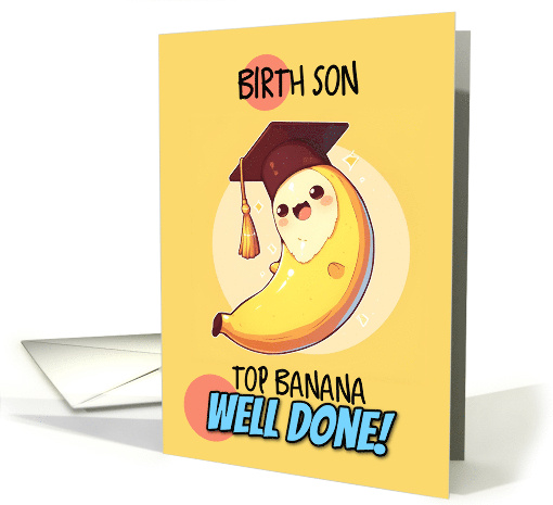 Birth Son Congratulations Graduation Kawaii Banana card (1843402)