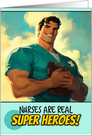 Happy Nurses Day Super Hero Male Nurse card