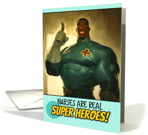 Happy Nurses Day Super Hero Male Nurse card (1844148)