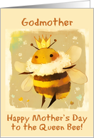 Godmother Happy Mother’s Day Kawaii Queen Bee with Crown card