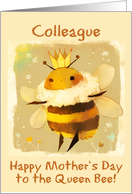 Colleague Happy Mother’s Day Kawaii Queen Bee with Crown card