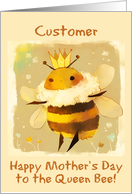 Customer Happy Mother’s Day Kawaii Queen Bee with Crown card