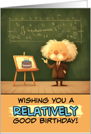 Happy Birthday Scientist at Blackboard with Mathematical Calculations card