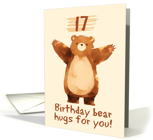 17 Years Old Happy Birthday Bear Hugs card (1845168)