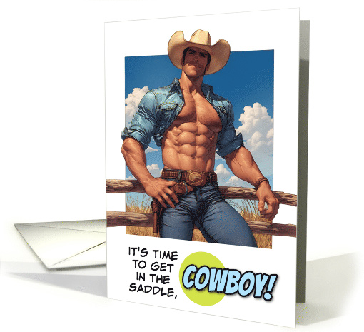 Happy Pride Cowboy Beefcake card (1845558)