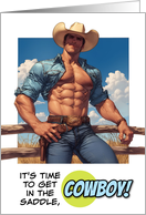 Happy Pride Cowboy Beefcake card