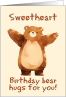 Sweetheart Happy Birthday Bear Hugs card