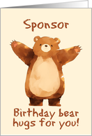 Sponsor Happy Birthday Bear Hugs card