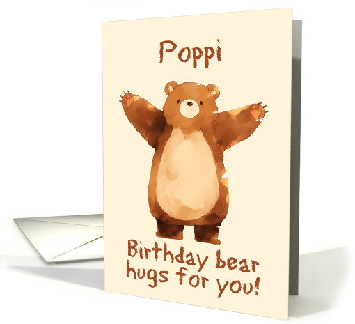 Poppi Happy Birthday Bear Hugs card (1845778)