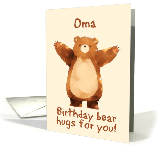 Oma Happy Birthday Bear Hugs card (1845788)