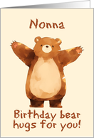 Nonna Happy Birthday Bear Hugs card