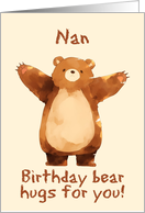 Nan Happy Birthday Bear Hugs card