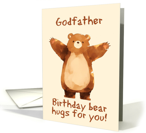 Godfather Happy Birthday Bear Hugs card (1845874)
