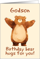 Godson Happy Birthday Bear Hugs card