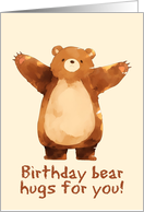 Happy Birthday Bear Hugs card