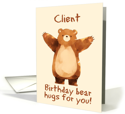 Client Happy Birthday Bear Hugs card (1845974)