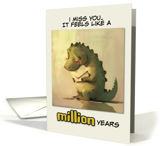 Miss You Sad Dino with Letter card (1846854)
