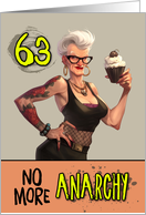 63 Years Old Happy Birthday Senior Punk Rocker with Cupcake card