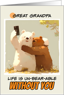 Great Grandpa Miss You Bears taking a Selfie card
