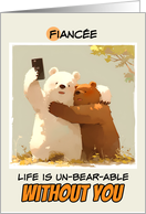 Fiancee Miss You Bears taking a Selfie card