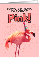Happy Birthday Flamingo card