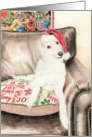 Christmas Silken Windhound Puppy card
