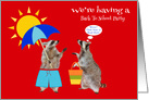 Invitations to Back To School Party, general, cute raccoons, hot sun card