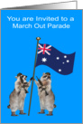 Invitations for March Out Parade, general, Australian army servicemen card
