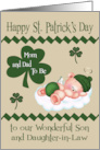 St Patrick’s Day to Son and Daughter in Law Expecting Parents card