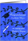 Congratulations on Earning Master’s Degree Custom Name Card