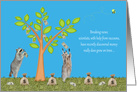 April Fools’ Day Card with Cute Raccoons Under a Money Tree card