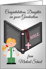 Congratulations to Daughter, graduation from medical school, religious card