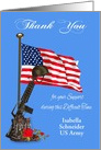 Thank You Sympathy, Loss of Loved One, Military, custom name card