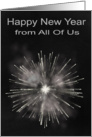 New Year from All Of Us, general, chalkboard look, fireworks, smoke card