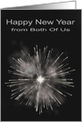 New Year from Both Of Us, general, Chalkboard look with fireworks card