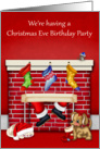 Invitations to Christmas Eve Birthday Party, general, Santa Claus card